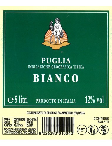 P.e.t. 5 L Vino Igp Puglia...