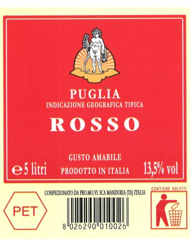 P.e.t. 5 L Vino Igp ROSSO...