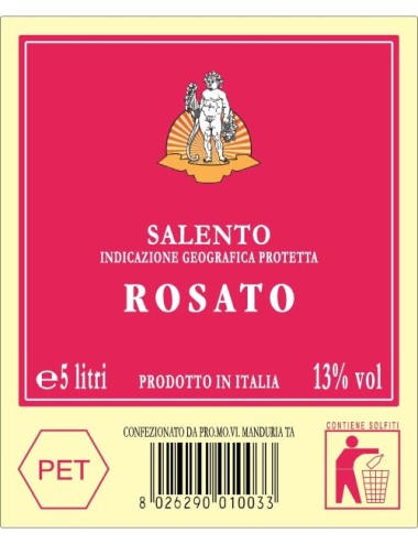 P.e.t. 5 L Vino Igt Salento...